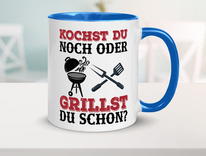 Grillst du schon? | Spruch Tasse Grillen Männer Geschenkidee Humor