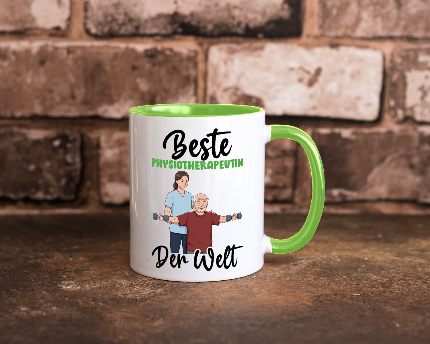 Beste Physiotherapeutin v3 lustig Humor Geschenkidee Geschenk Tasse