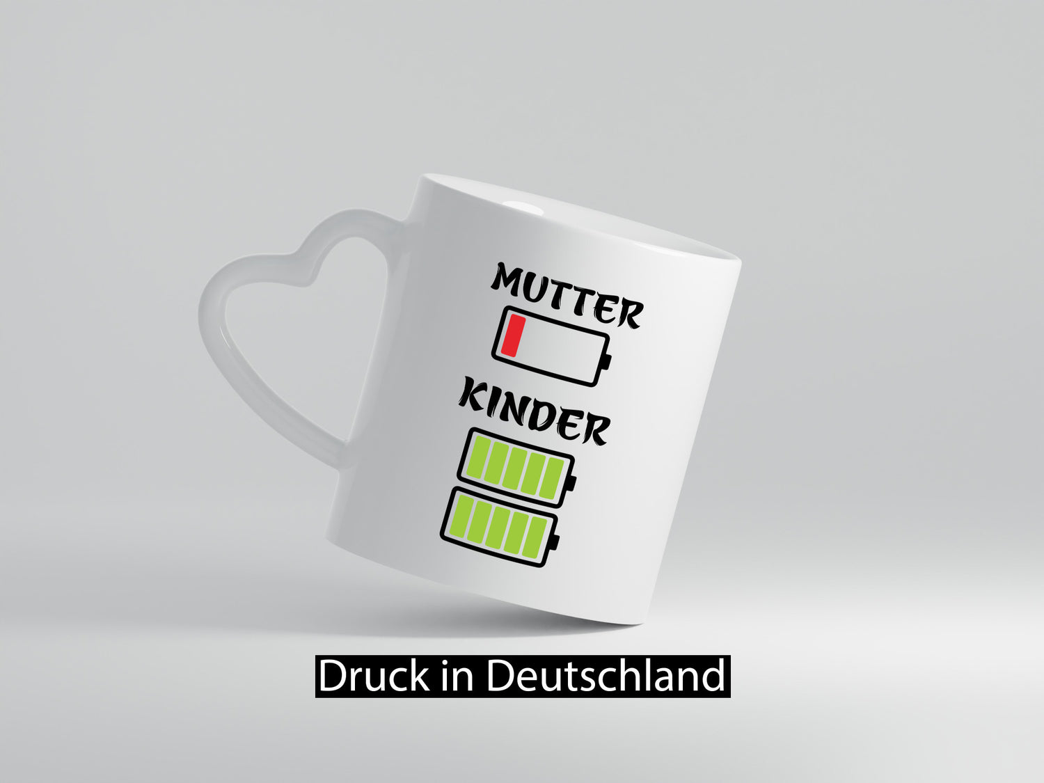 Vollzeit Mama | Keine Power Batterie leer mit Herz lustig Familie Geschenkidee