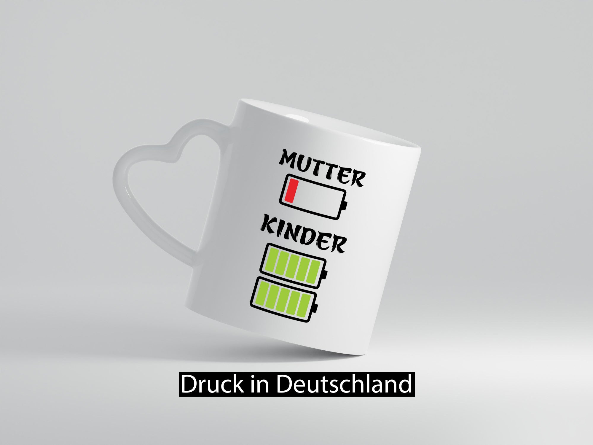 Vollzeit Mama | Keine Power Batterie leer mit Herz lustig Familie Geschenkidee
