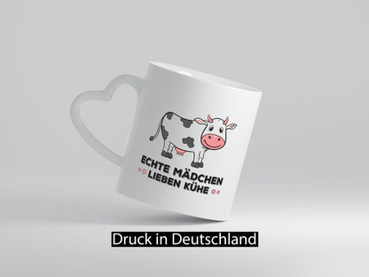 Echte mädchen lieben Kühe | Farm Farmer Bauer lustiger Spruch Geschenk Humor
