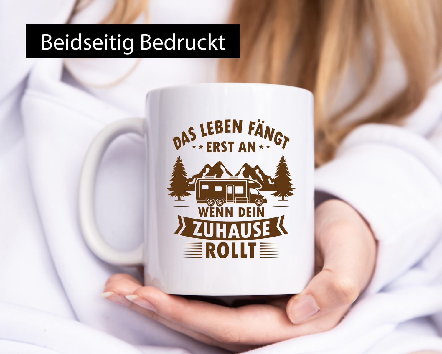 Life Begins | Home Motorhome Gift Idea Humor Mug