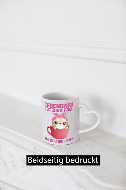 Irgendwas Ist hier Faul lustig Humor Geschenkidee Geschenk Tasse