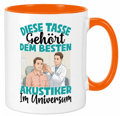 Im Universum: Akustiker | Akustik Hörgeräteakustik Geschenk Humor Geschenkidee Tasse