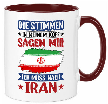 Iran | Urlaub Stimmen in meinem Kopf Traumland Humor Geschenkidee Tasse