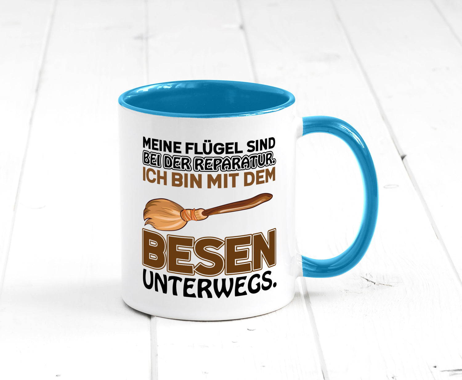 Flügel Reperatur lustig Humor Geschenkidee Geschenk Tasse