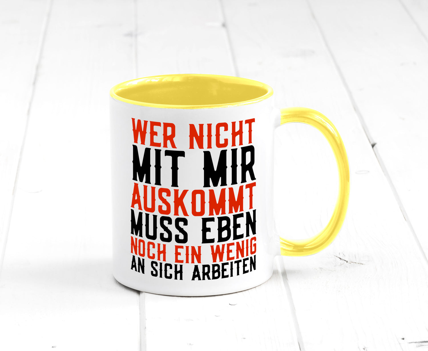 Wer nicht mit mir auskommt | Selbstbewusst witziger Spruch Geschenkidee Humor