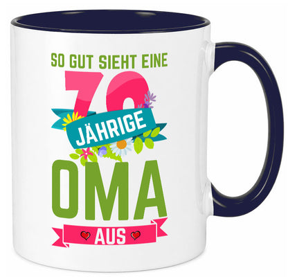 70. Geburtstag | 70 Jährige Oma Großmutter Geschenkidee Familie Humor Tasse