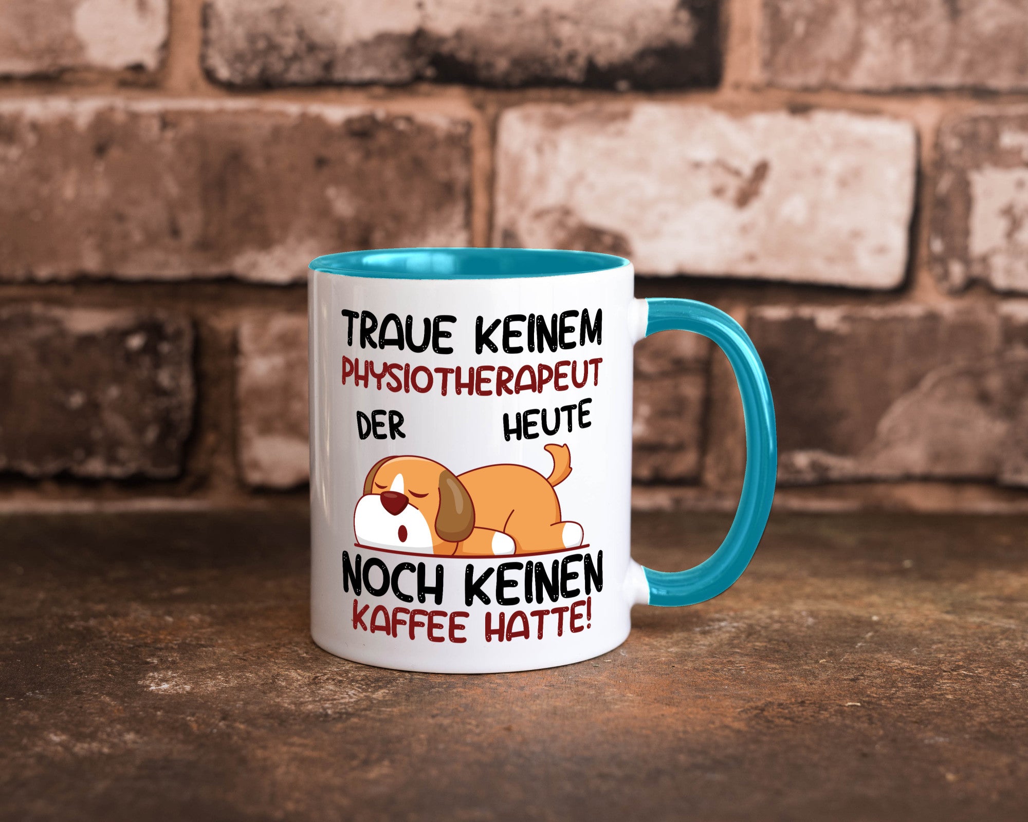 Traue keinem Physiotherapeut lustiger Spruch Geschenk Humor Geschenkidee Tasse