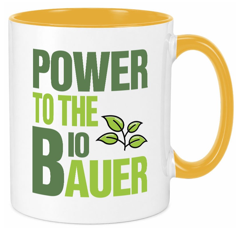 Bio Bauer Power | Landwirt Tasse Bauernhof Spruch lustig Humor Geschenkidee