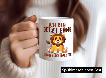 Ich bin jetzt eine Große Schwester | Löwen Geschwister Geschenk Humor