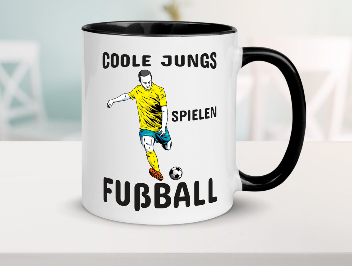 Coole Jungs spielen Fußball | Fußballer Tasse Junge lustiger Spruch Geschenk