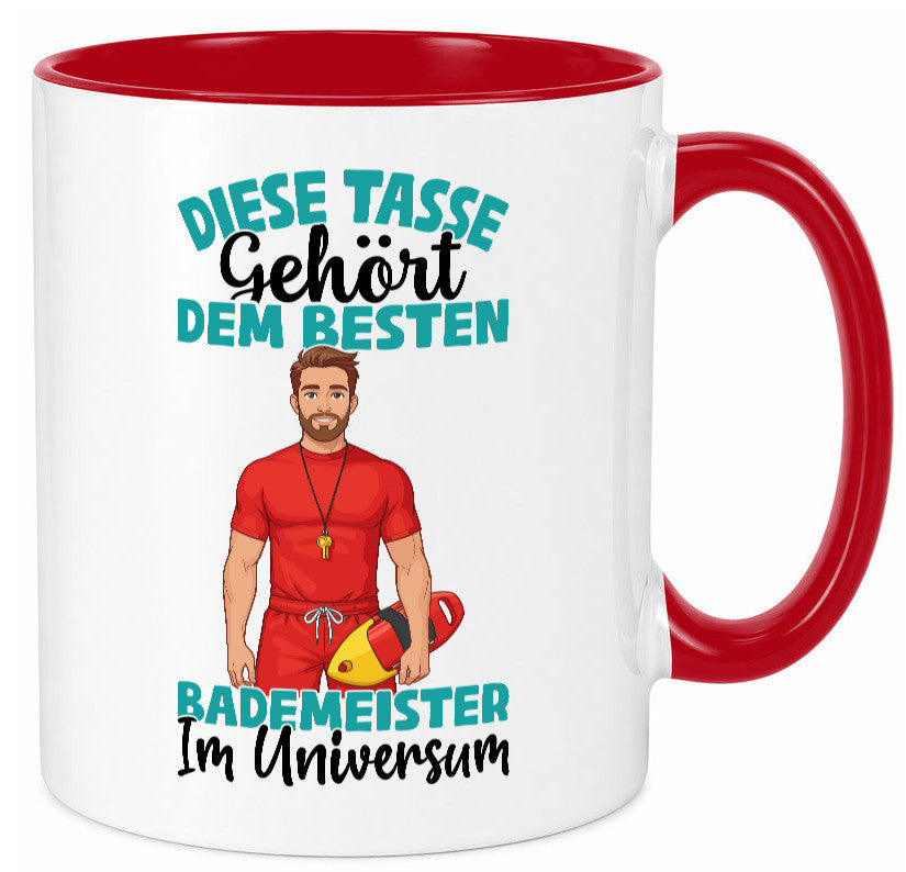 Im Universum: Bademeister | Rettungsschwimmer lustig Humor Geschenkidee Tasse