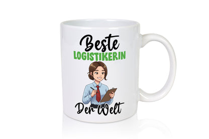 Beste Logistikerin | Logistik v2 lustig Humor Geschenkidee Geschenk Tasse