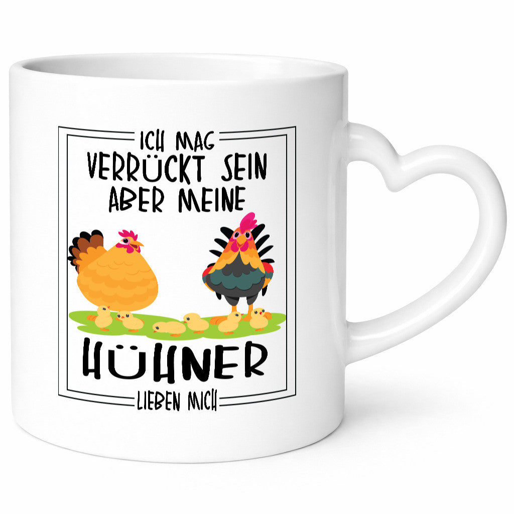 Ich mag verrückt sein aber meine Hühner lieben mich Geschenk Humor Geschenkidee