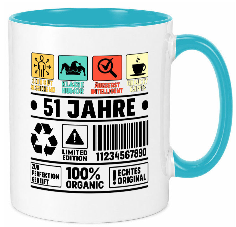 51. Geburtstag | 51 Jahre Humor Limited Edition Geschenkidee Tasse