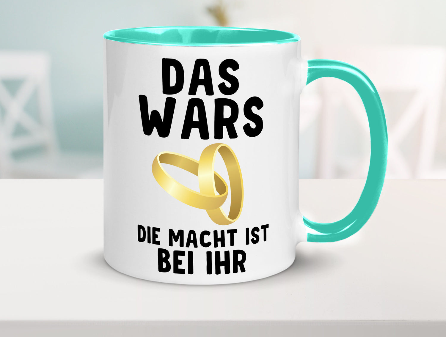 Die macht ist bei ihr | Hochzeit Tasse Ehemann Ehe Geschenk Humor Geschenkidee