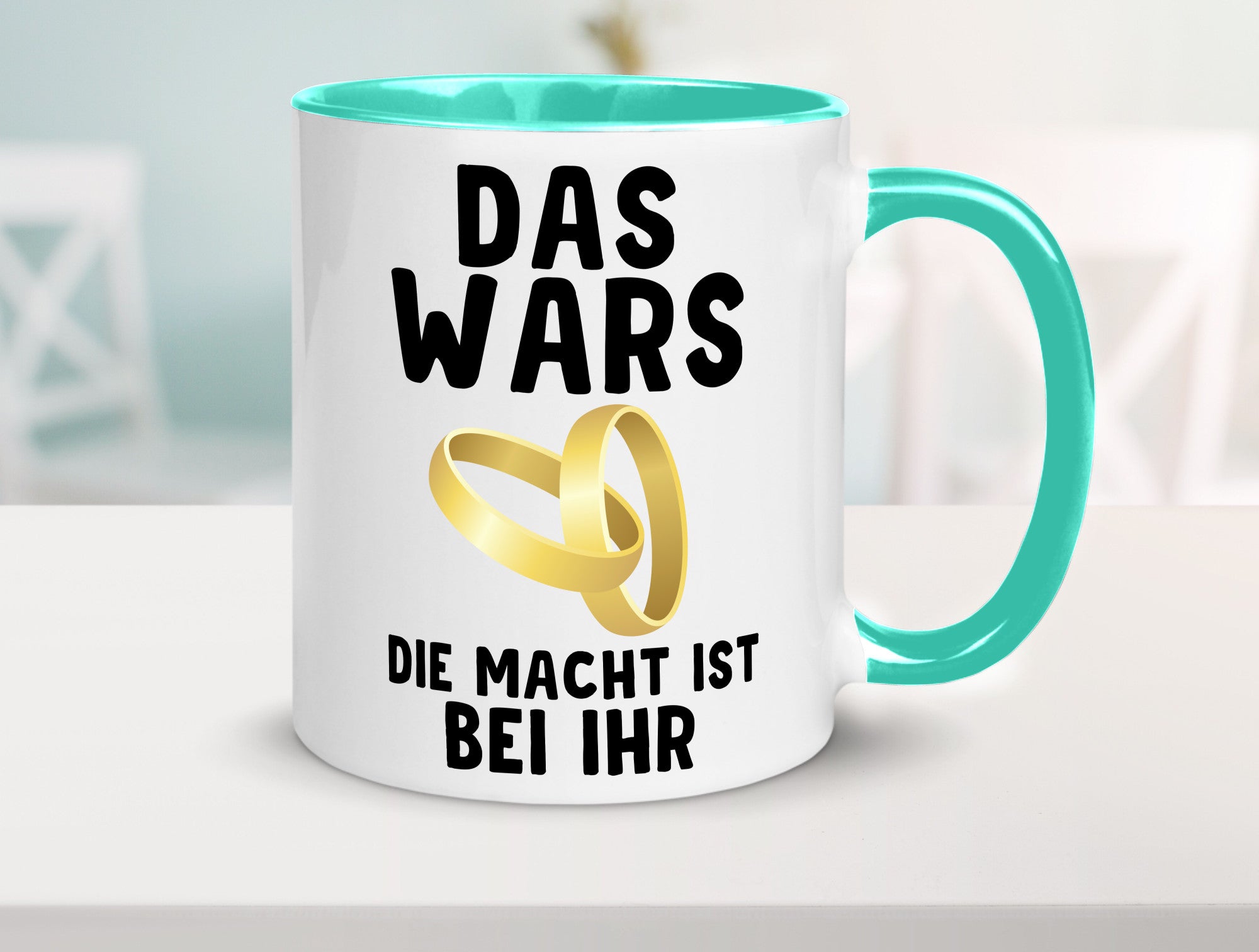Die macht ist bei ihr | Hochzeit Tasse Ehemann Ehe Geschenk Humor Geschenkidee