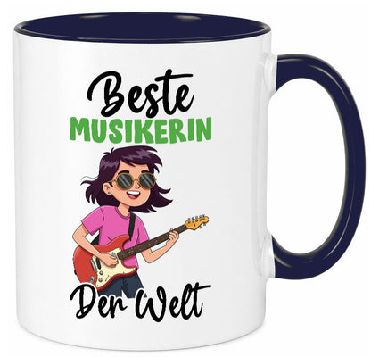 Beste Musikerin | Musik Musikantin v2 Geschenkidee Humor Tasse