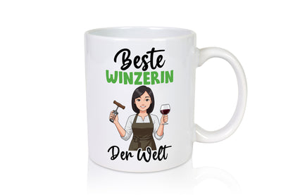 Beste Winzerin | Weinbauer Wein v2 Humor Geschenkidee Tasse