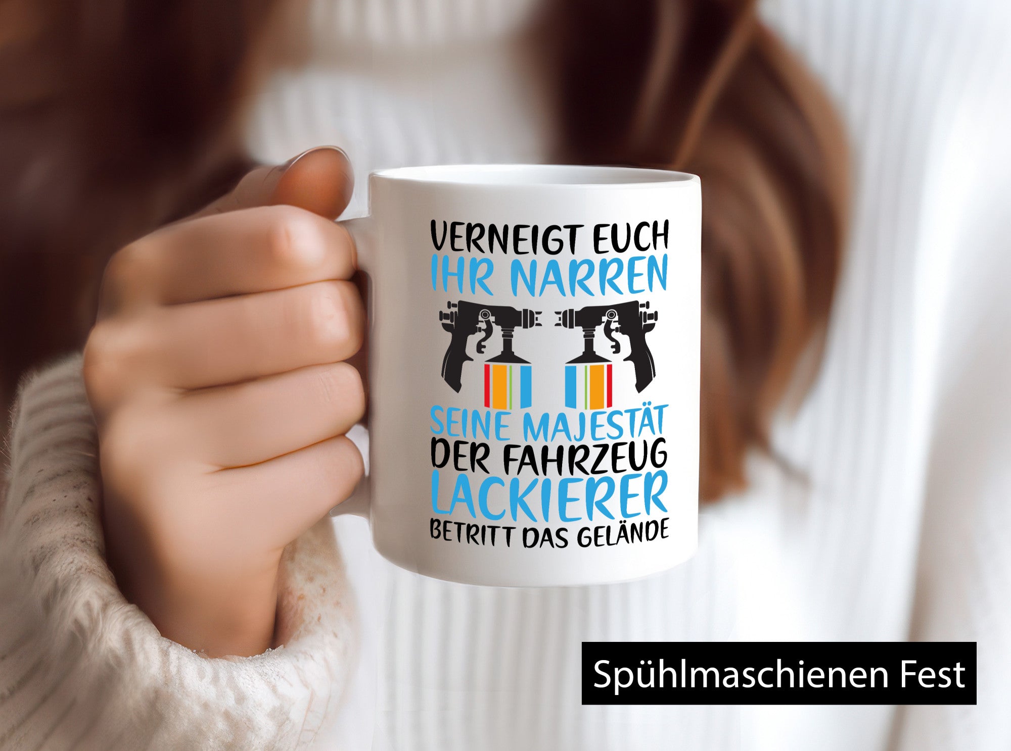 Verneigt euch vor dem Fahrzeug Lackierer | KFZ Sprühdose Geschenk Humor