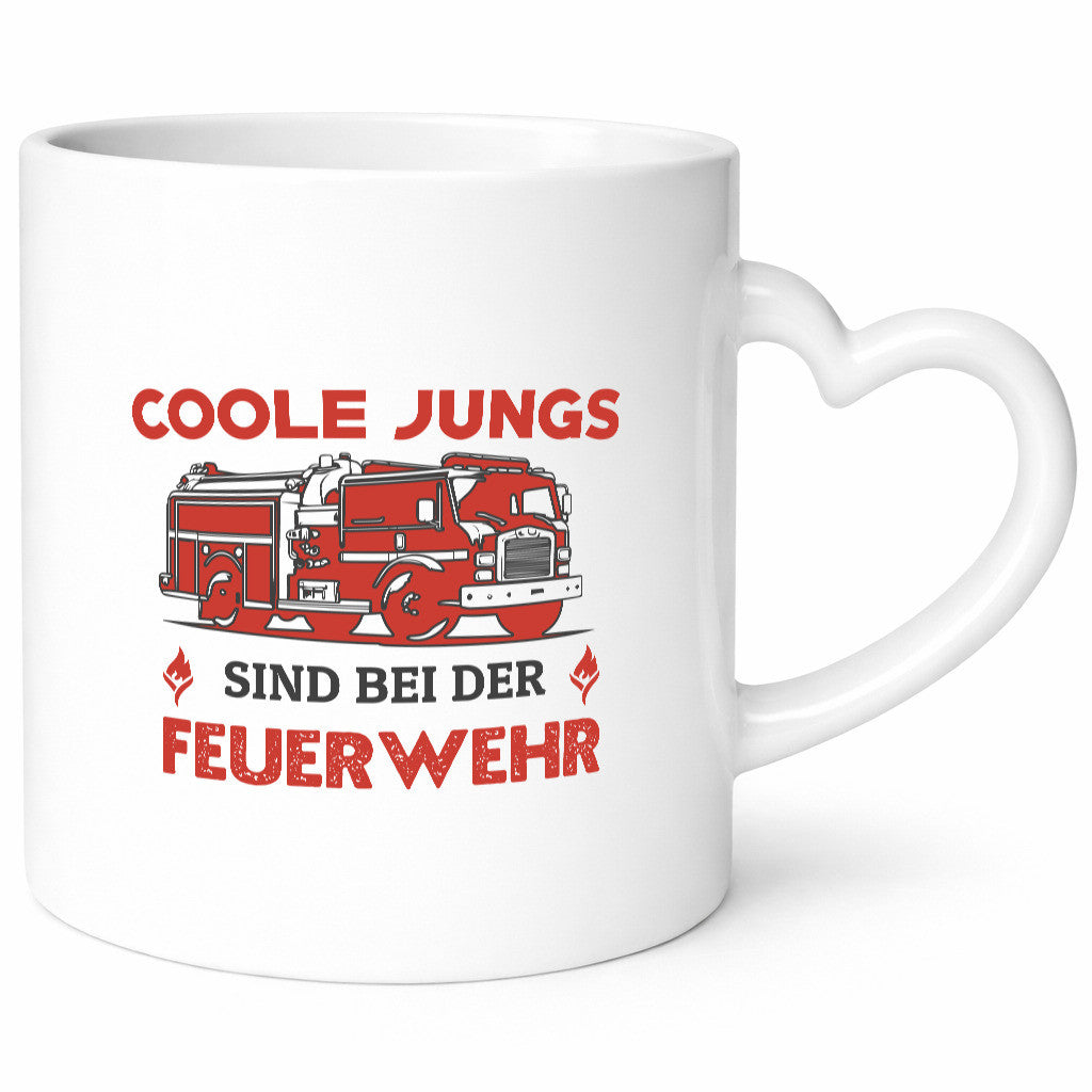Coole Jungs sind bei der Feuerwehr | Feuerwehrmann lustiger Spruch Geschenk