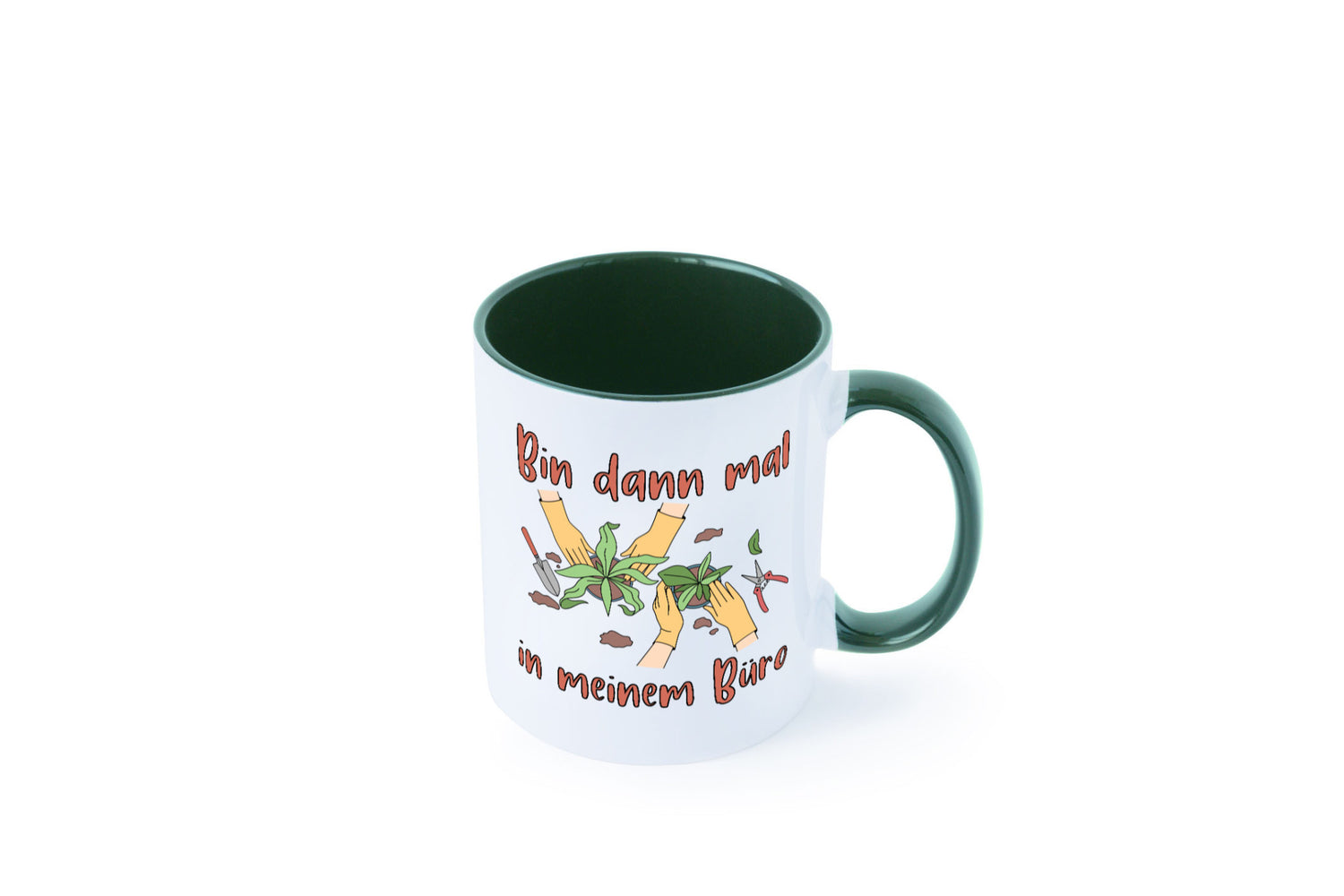 Bin im Büro | Gartenarbeit Pflanzen Humor Witz Geschenkidee Arbeit Kollegen
