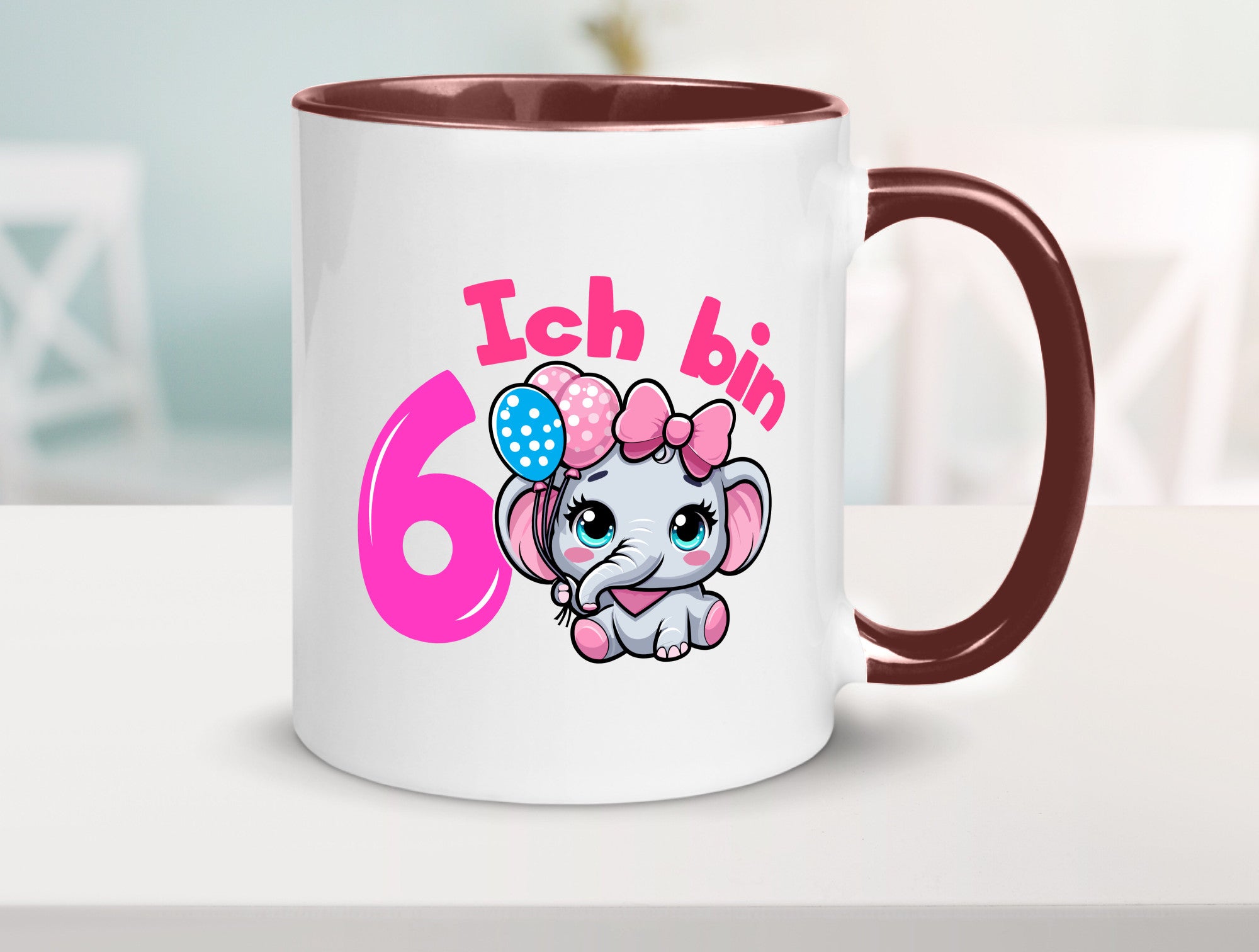 6. Geburtstag | 6 Jahre Elefant Mädchen Humor Geschenkidee Tasse
