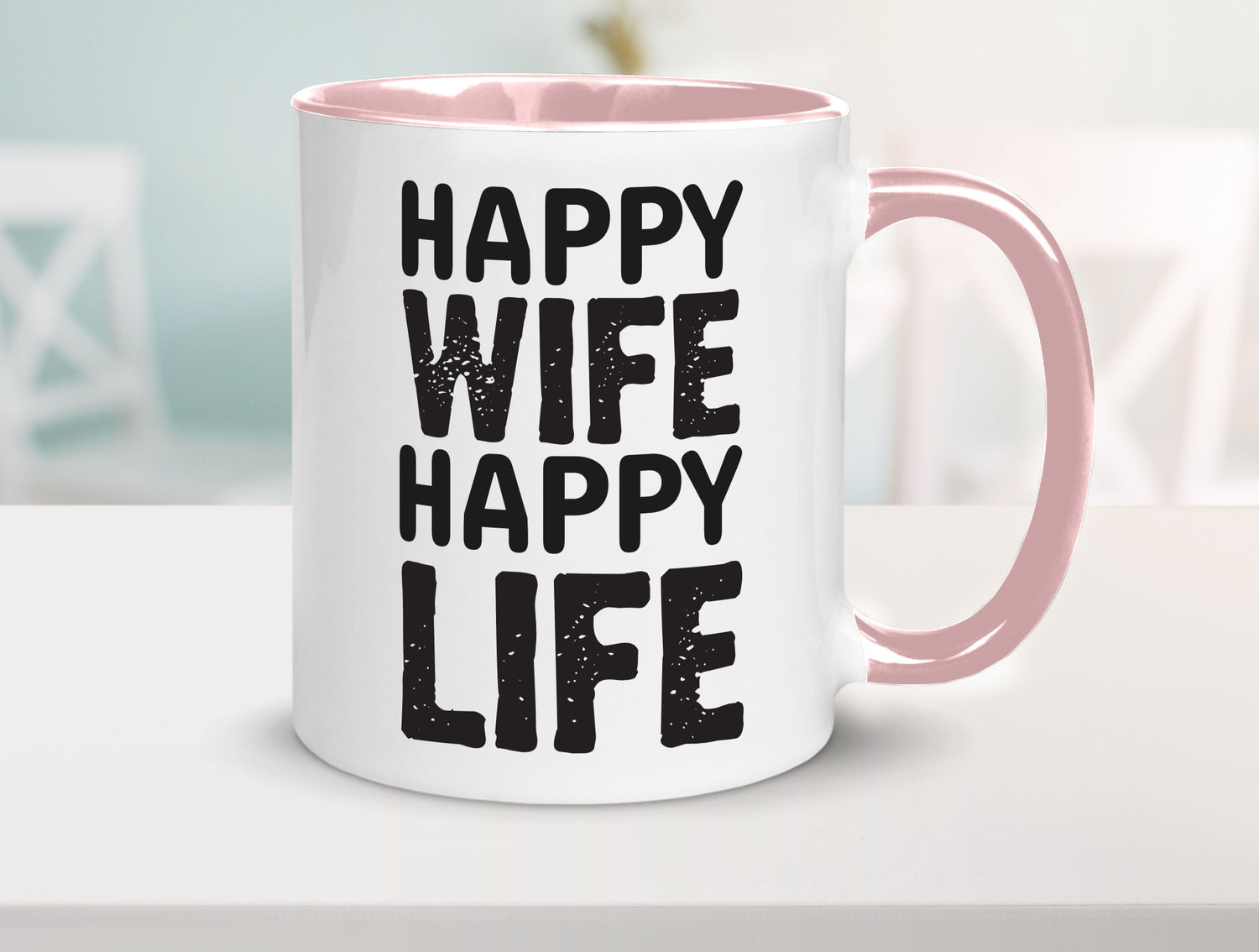 Happy Wife | Ehemann Tasse Ehefrau Humor Statement Geschenkidee