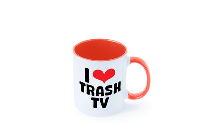I love Trash TV | v2 lustig Humor Geschenkidee Geschenk Tasse