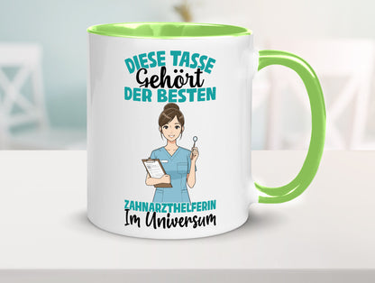 Im Universum: Zahnarzthelferin | Zahnmedizin Humor Geschenkidee Tasse