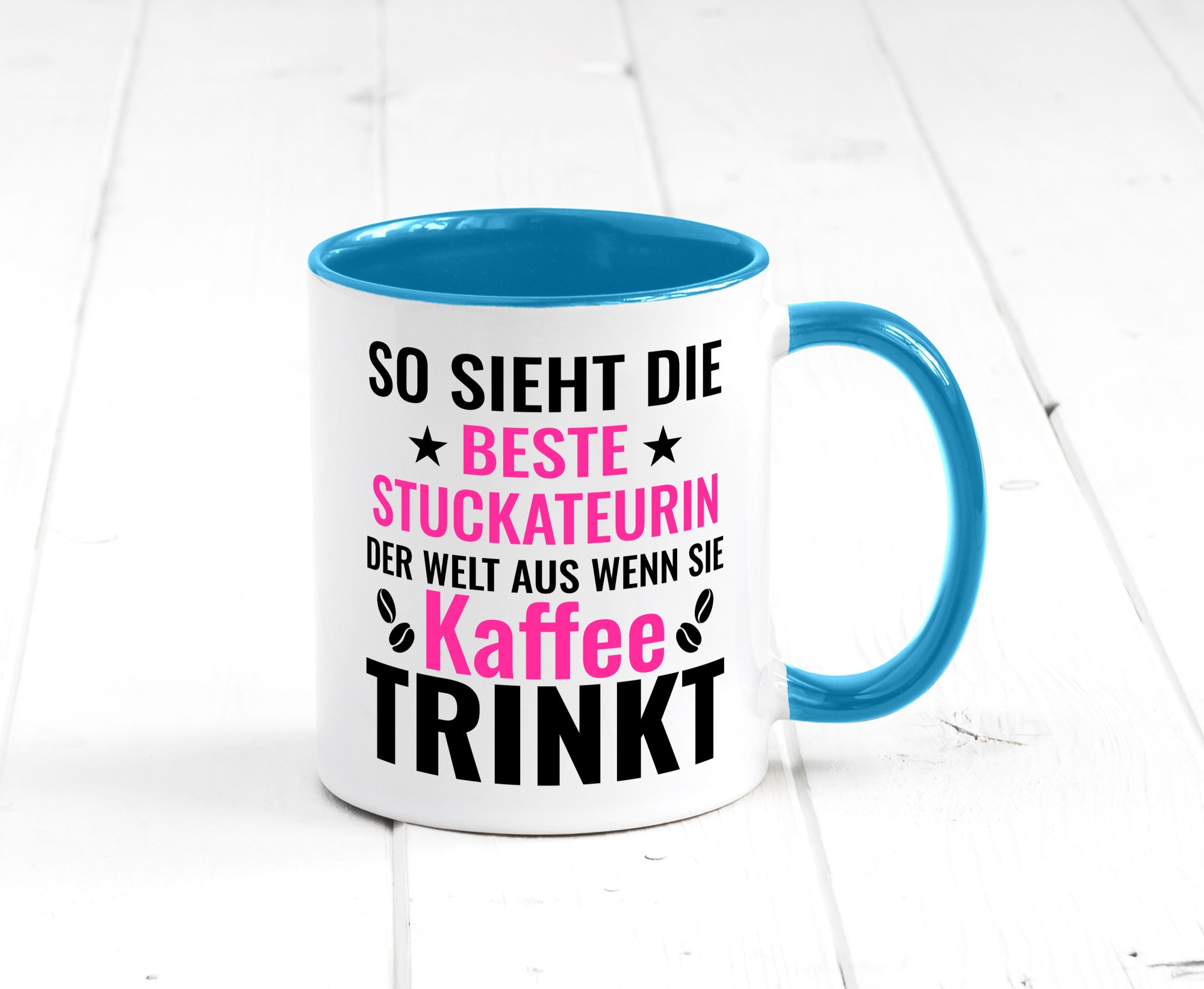 Kaffee trinkt: Stuckateurin | Innenausbau Geschenk Humor Geschenkidee lustiger