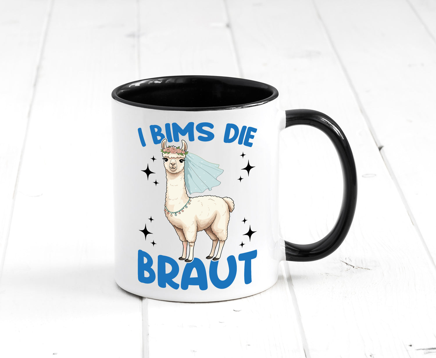 I Bims die Braut | Lama JGA Hochzeit lustig Humor Geschenkidee Geschenk Tasse