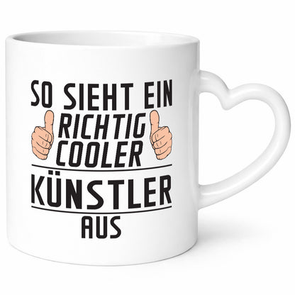 Richtig Cooler Künstler | Lustiger Spruch Kunst Geschenkidee Humor Tasse