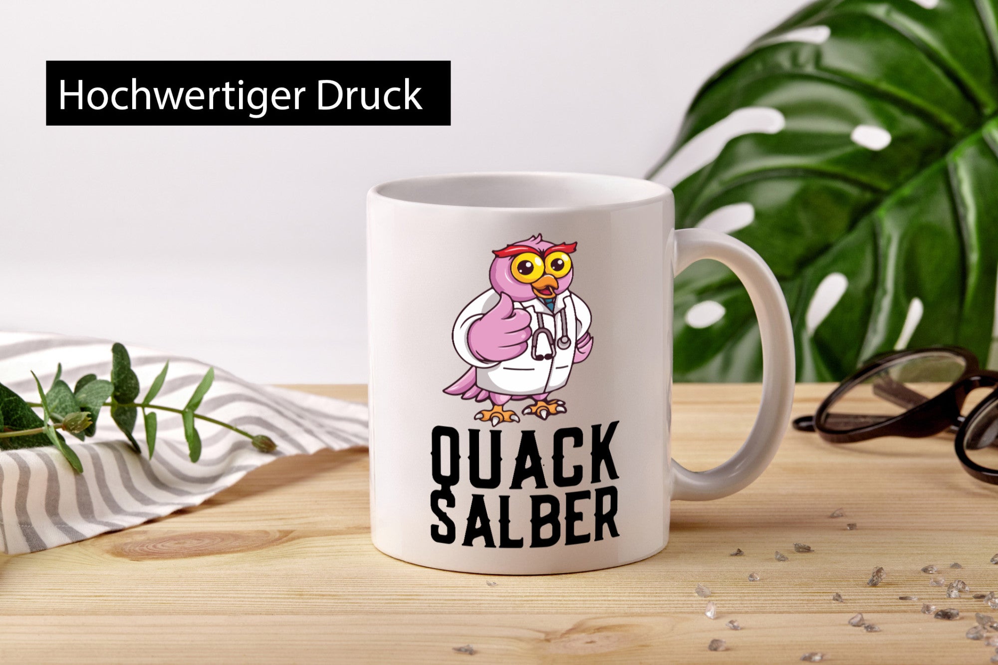 Quacksalber | witzige Ente Comic Arzt Ärztin lustiger Spruch Geschenk Humor
