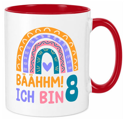 8. Geburtstag | 8 Jahre Regenbogen Bääm Mädchen Geschenk Geschenkidee lustiger Tasse