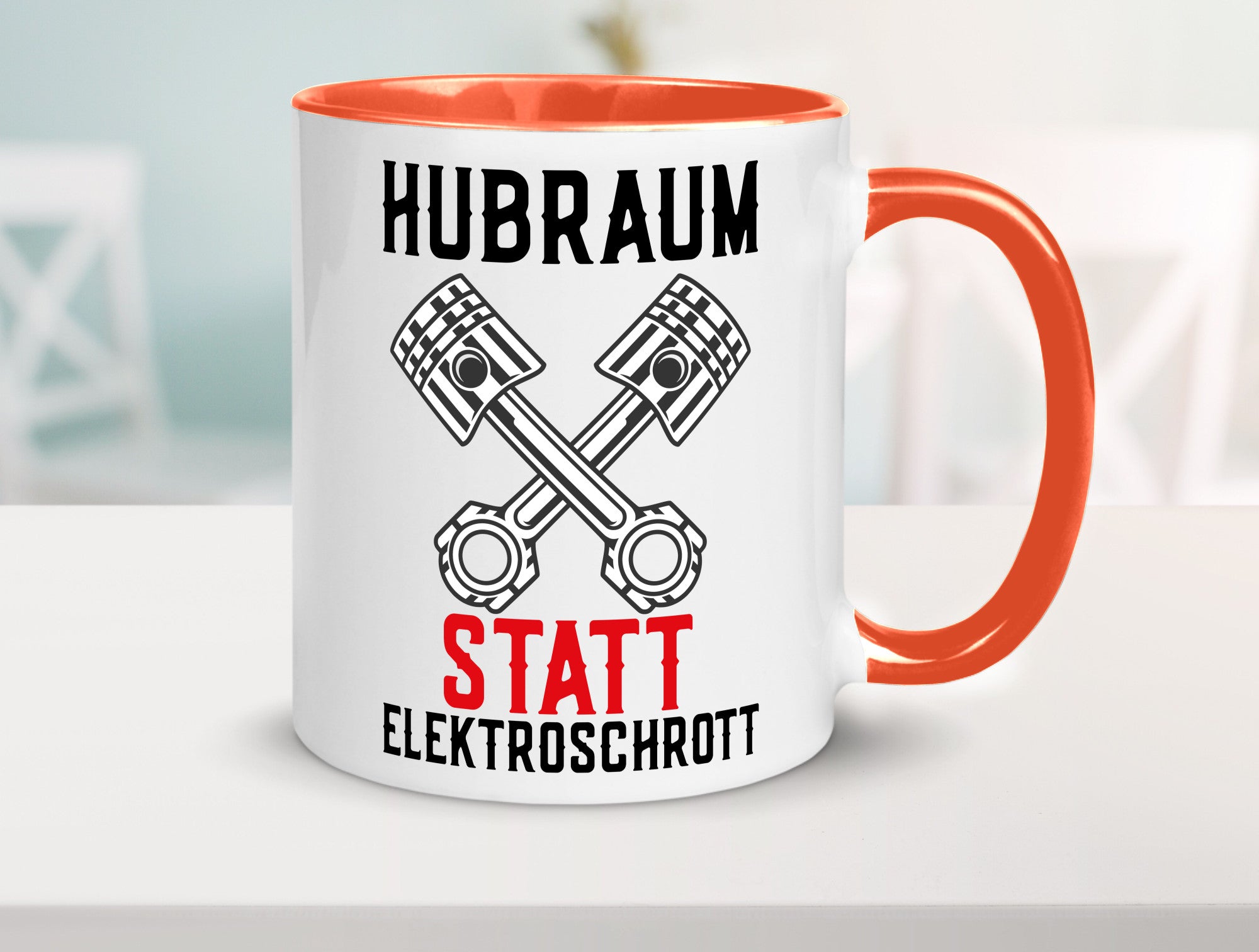Hubraum statt Elektroschrott | Autofan Verbrennungsmotor Geschenk Humor