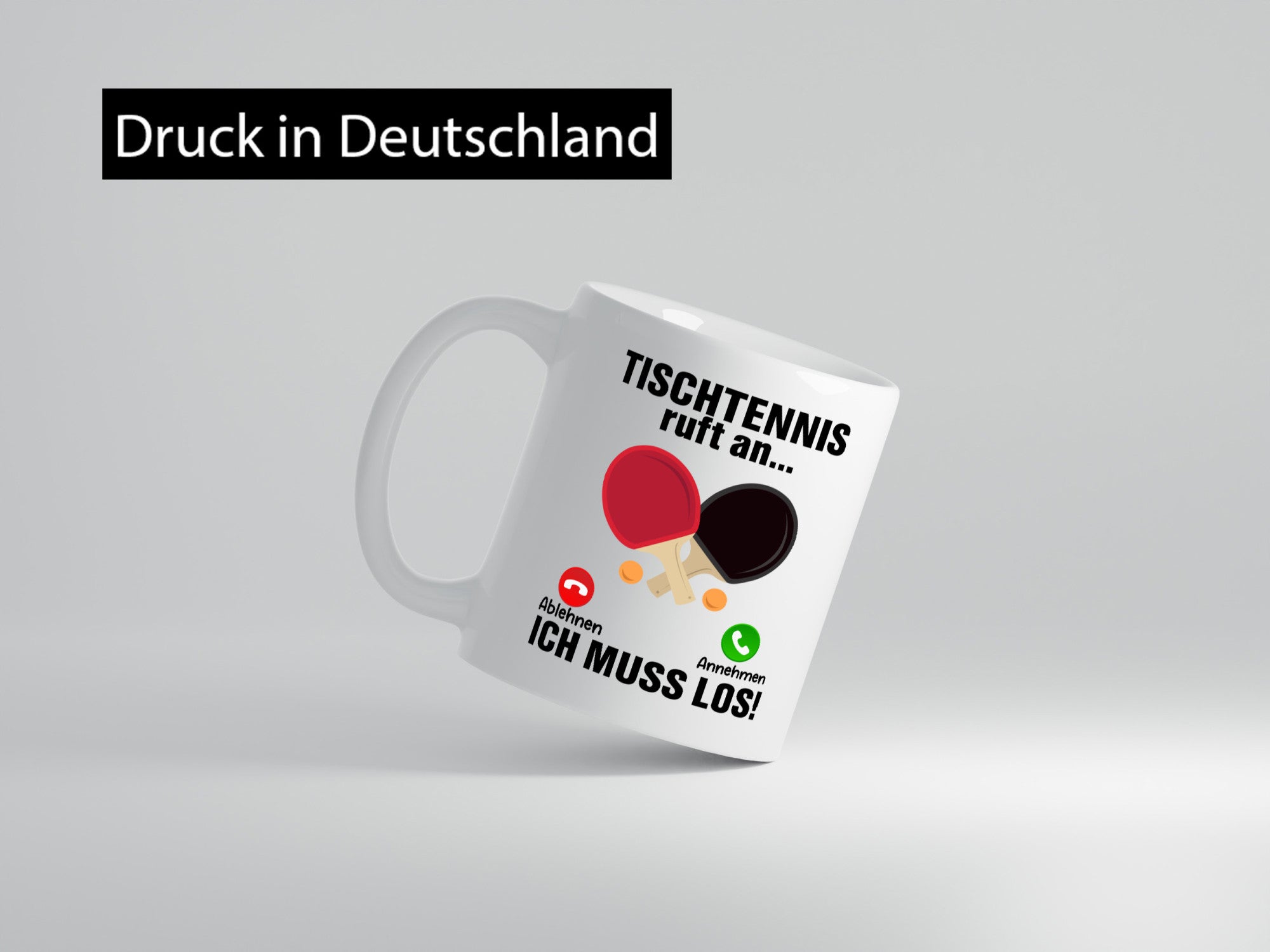 Tischtennis ruft an | Tennis spielen v2 Humor Geschenkidee Tasse