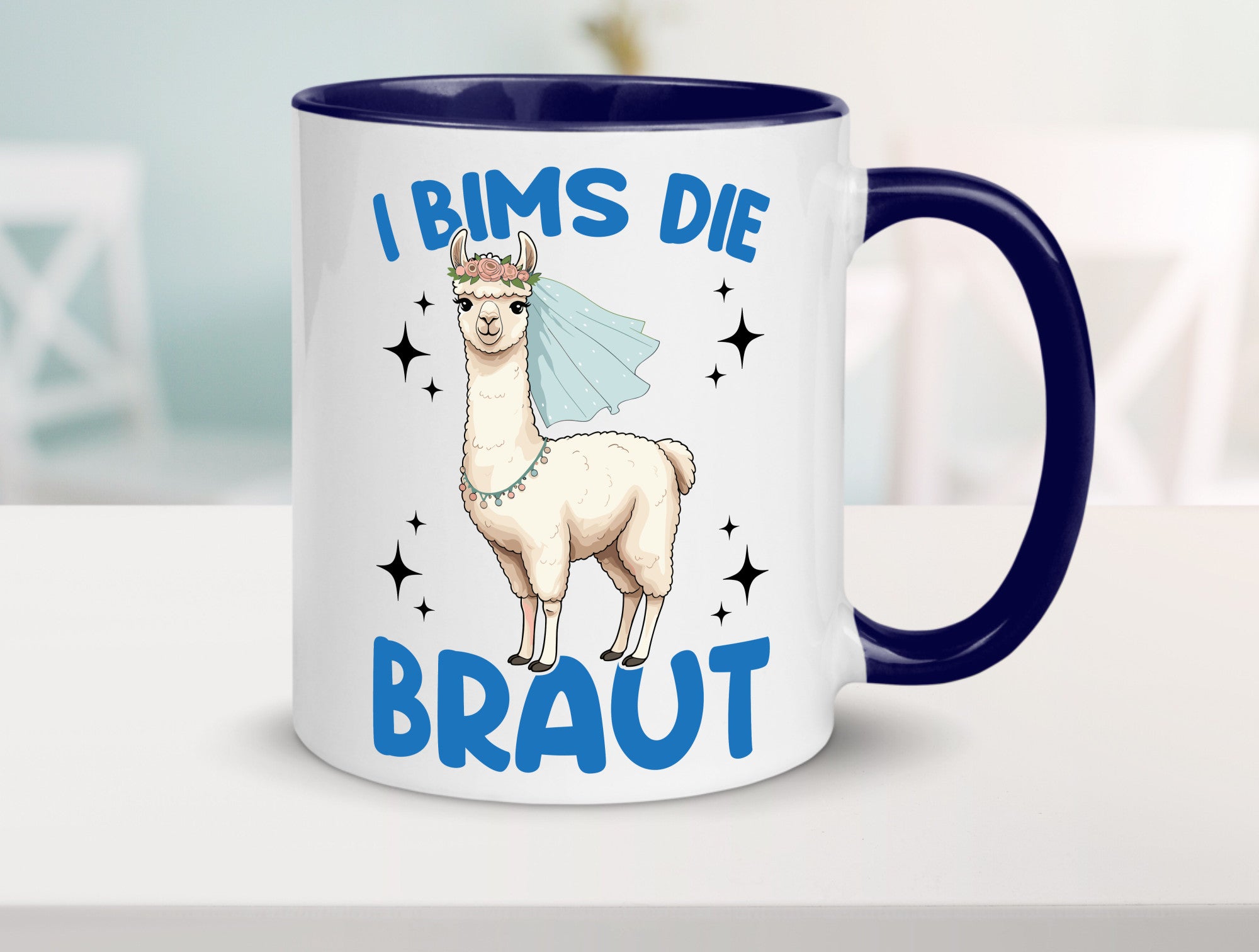 I Bims die Braut | Lama JGA Hochzeit lustig Humor Geschenkidee Geschenk Tasse