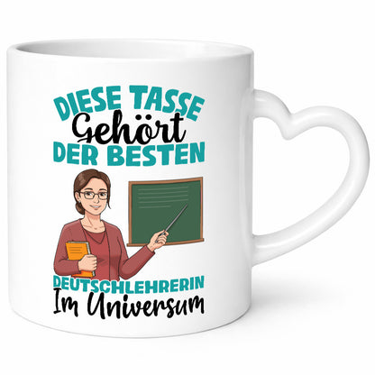 Im Universum: Deutschlehrerin | Lehrer Humor Geschenkidee Tasse