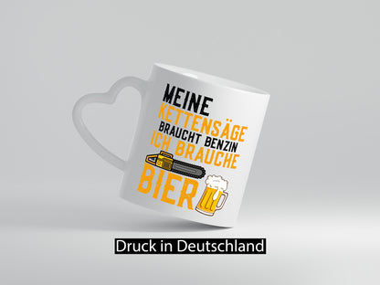 Ich brauche Bier | Motorsäge Wälder Mitarbeiter Chef lustig Arbeit Kollegen