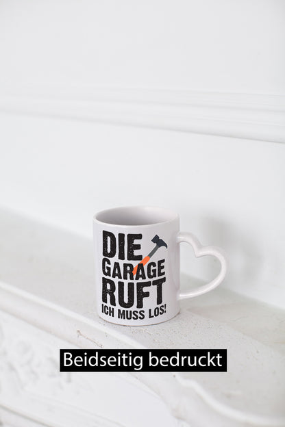 Die Garage ruft | Handwerker Tasse Männer Spruch Geschenkidee Humor