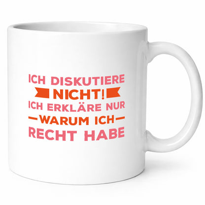 Ich diskutiere nicht | Spruch witzig Besserwisser Geschenk Tierliebhaber Humor
