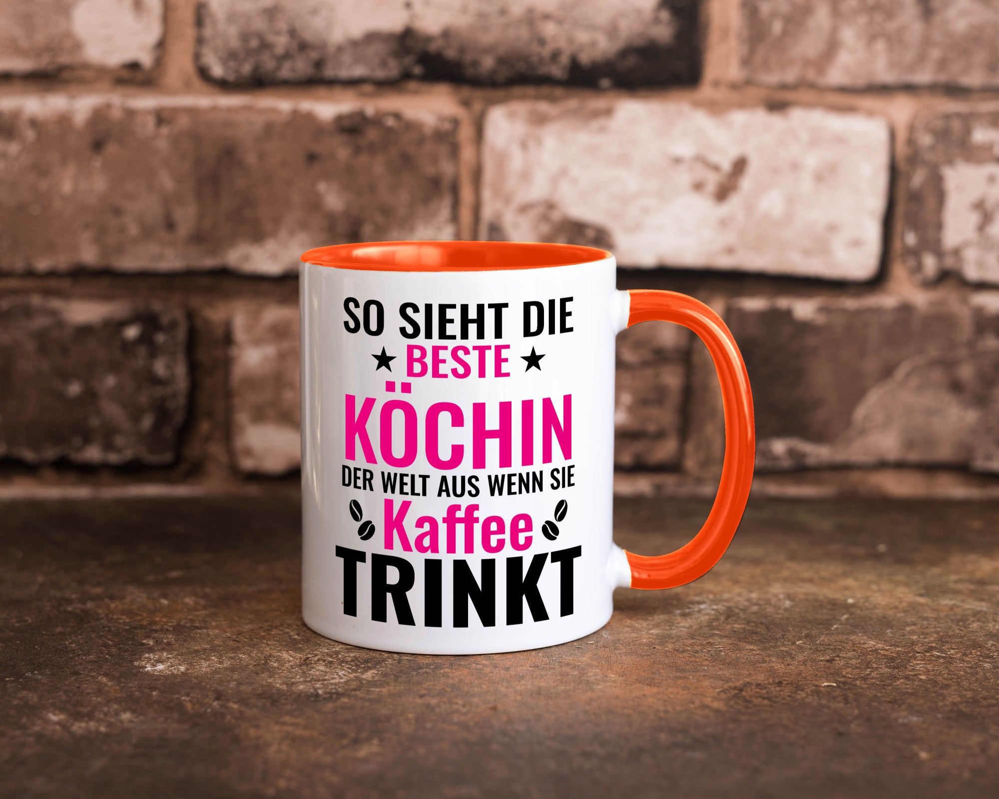 Kaffee trinkt: Köchin | Chefköchin Chefkoch Humor Arbeit Kollegen Büro