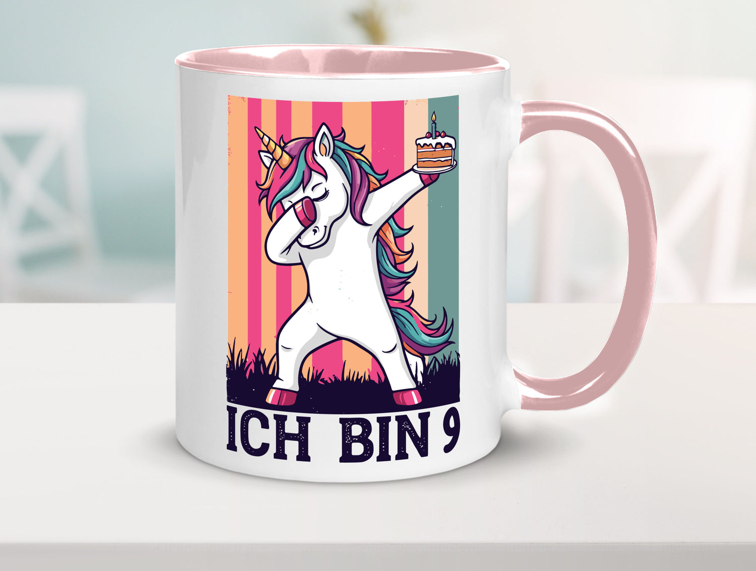 9 Geburtstag | Einhorn Damping Mädchen Humor Geschenkidee Tasse