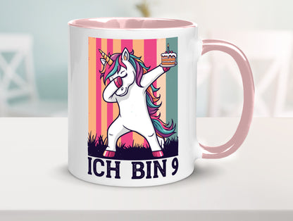 9 Geburtstag | Einhorn Damping Mädchen Humor Geschenkidee Tasse