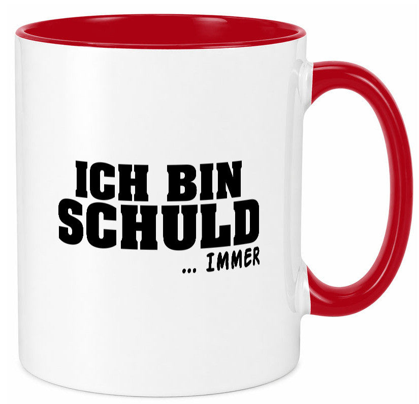 Ich bin Schuld | Schwarze Schaff lustig Humor Geschenkidee Geschenk Tasse
