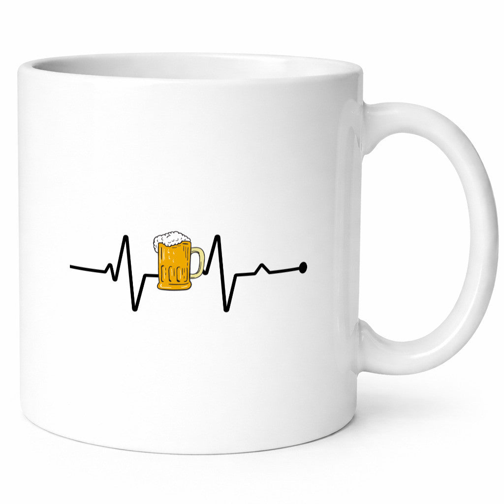 Bier Herzschlag | Motiv Biertrinker Bierkrug Pils Humor Geschenkidee Tasse