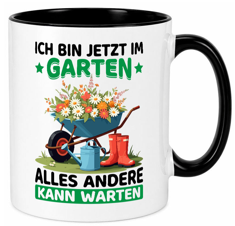 Im Garten alles andere kann warten | Gärtner Gartenarbeit Geschenk Arbeit