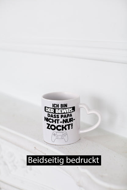 ich bin der Beweis dass papa nicht nur Zockt | Zocker Geschenk Humor